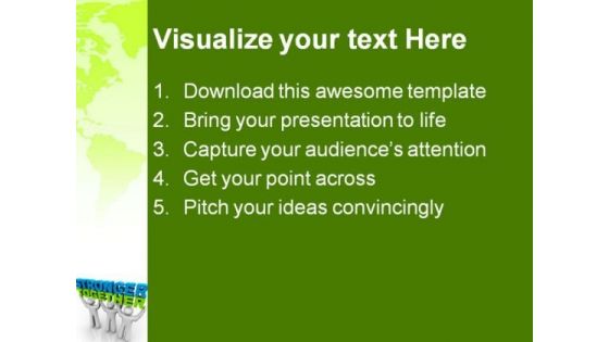 Stronger Together Business PowerPoint Background And Template 1210