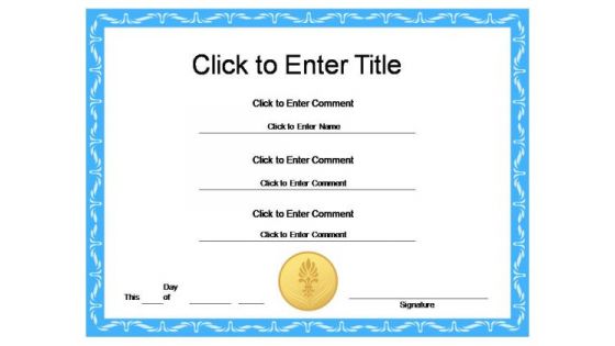 Student Award Certificate PowerPoint Templates