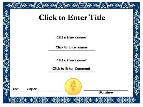 Student Recognition Certificate PowerPoint Templates