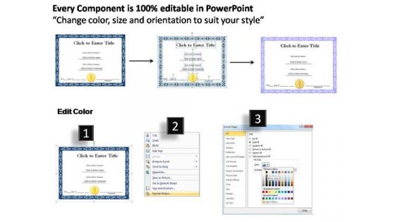Student Recognition Certificate PowerPoint Templates