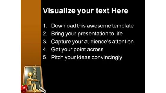 Student Studying Dna People PowerPoint Template 0810