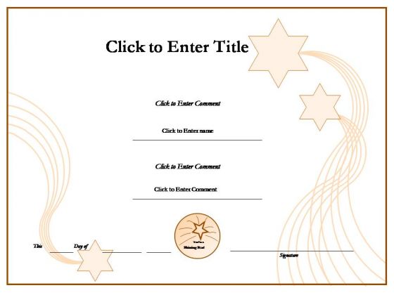 Student Success Certificate PowerPoint Templates