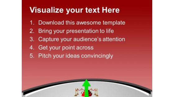 Success Arrow On Podium Winner PowerPoint Templates Ppt Backgrounds For Slides 0313