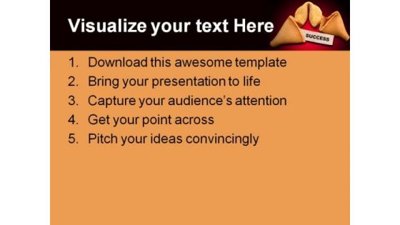 Success Cookies Business PowerPoint Template 0810
