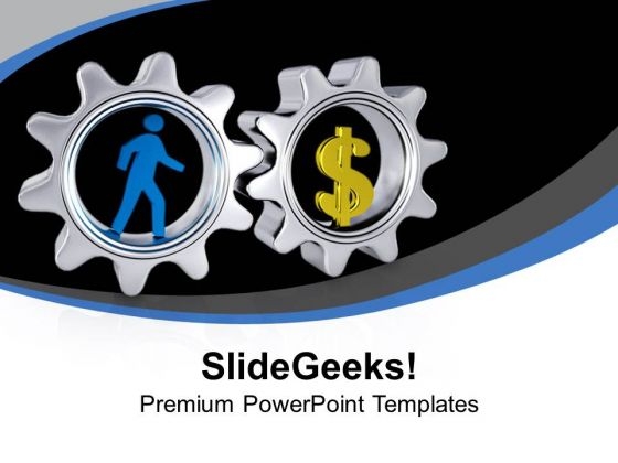 Success Gears With Money Growth PowerPoint Templates Ppt Backgrounds For Slides 0613