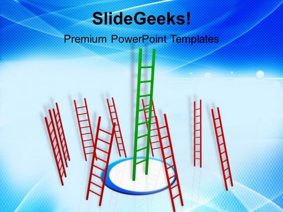 Success Ladder Growth Business PowerPoint Templates And PowerPoint Themes 1112