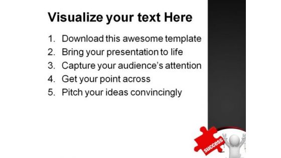 Success Puzzle PowerPoint Template 0510