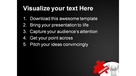 Success Puzzle PowerPoint Template 0510