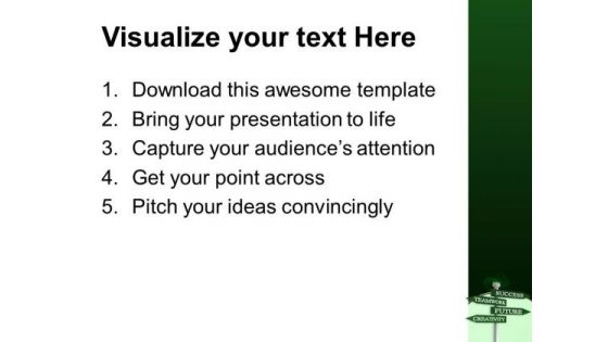 Success Teamwork Signpost Metaphor PowerPoint Templates And PowerPoint Themes 0412