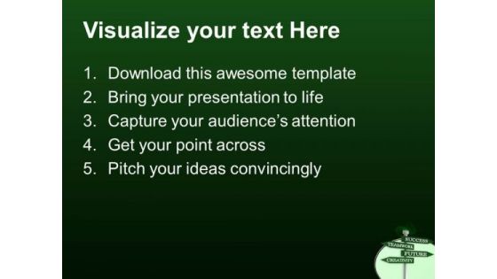 Success Teamwork Signpost Metaphor PowerPoint Templates And PowerPoint Themes 0412
