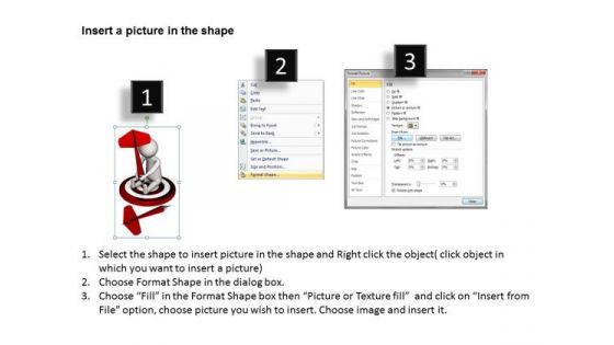 Successful Business Men 3d Man With Dart Board PowerPoint Slides