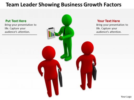 Successful Business Men Leader Showing PowerPoint Theme Growth Factors Slides