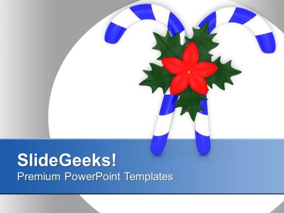 Sugar Candy For Christmas Celebration PowerPoint Templates Ppt Backgrounds For Slides 0513
