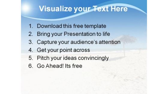 Holidays Summer on Beach PowerPoint Template
