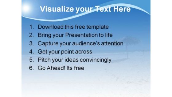 Holidays Summer on Beach PowerPoint Template