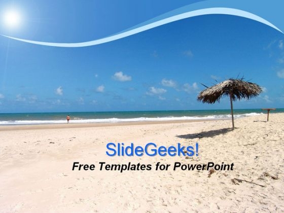 Holidays Summer on Beach PowerPoint Template