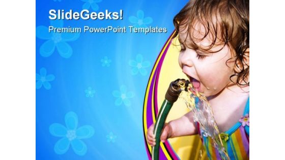 Summertime Drink Baby PowerPoint Templates And PowerPoint Backgrounds 0711