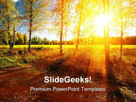 Sun Rays In Summer Nature PowerPoint Templates And PowerPoint Backgrounds 0311