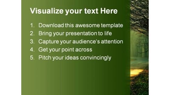 Sunbeams Nature PowerPoint Template 0610