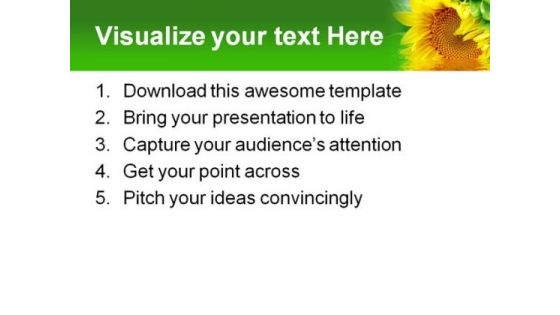 Sunflower Beauty PowerPoint Template 1110