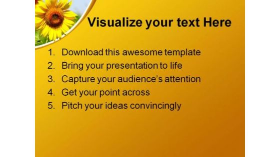 Sunflower Beauty PowerPoint Themes And PowerPoint Slides 0511