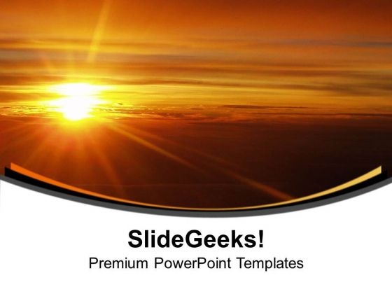 Sunrise Clouds With Bright Light PowerPoint Templates Ppt Backgrounds For Slides 0313