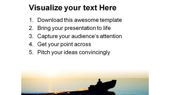 Sunset01 Nature PowerPoint Template 1110