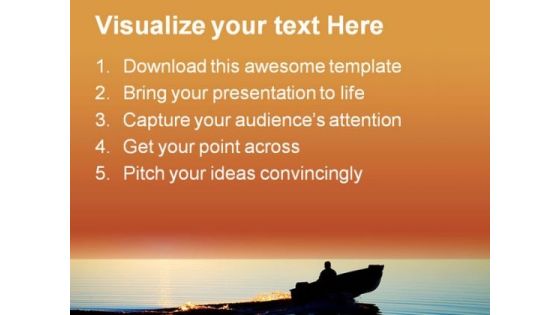 Sunset01 Nature PowerPoint Template 1110
