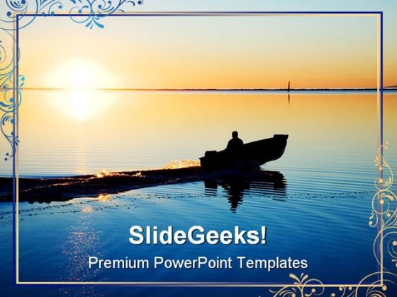 Sunset01 Nature PowerPoint Template 1110