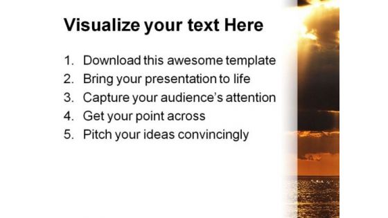 Sunset Nature PowerPoint Template 1110