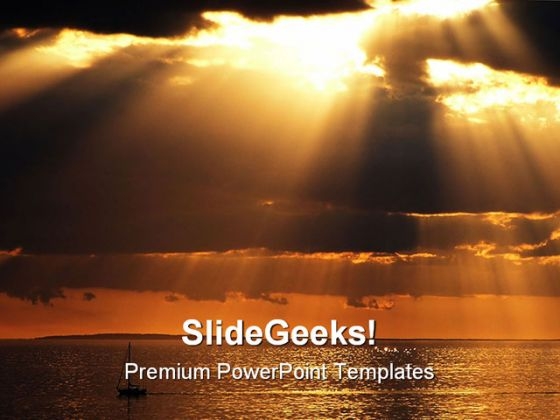 Sunset Nature PowerPoint Template 1110