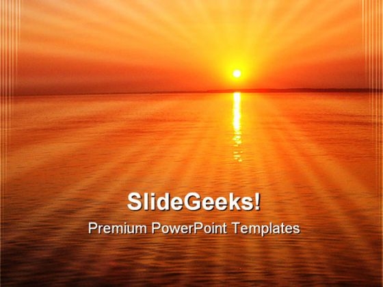 Sunset Over Water Nature PowerPoint Templates And PowerPoint Backgrounds 0311