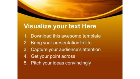 Sunset Scene Nature PowerPoint Templates Ppt Backgrounds For Slides 0313