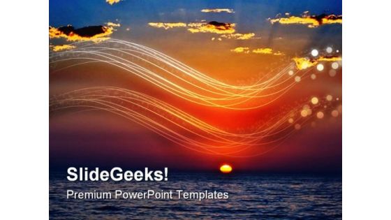 Sunset With Clouds Beauty PowerPoint Themes And PowerPoint Slides 0811