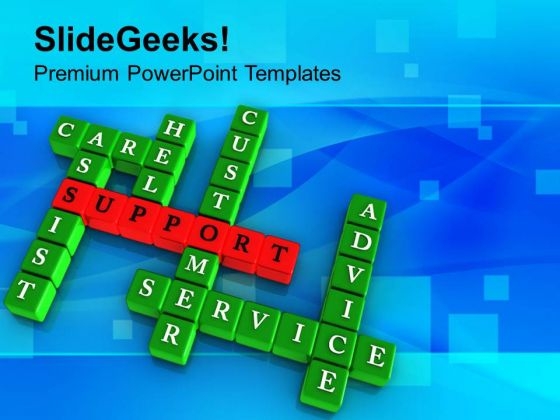 Support Crosswords Online Communication PowerPoint Templates Ppt Backgrounds For Slides 0413