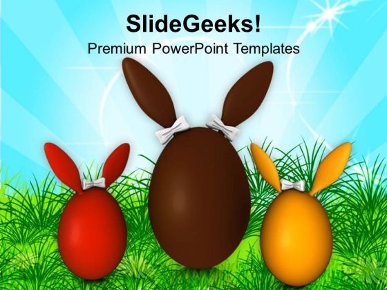 Surprise Bunny Easter Eggs For Family PowerPoint Templates Ppt Backgrounds For Slides 0313