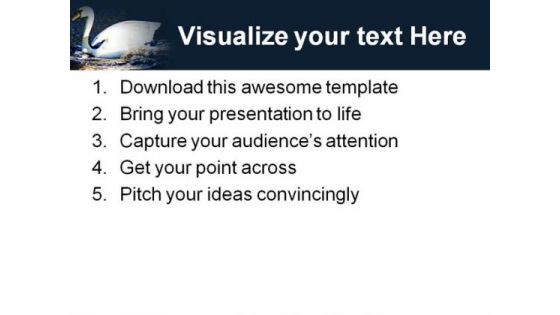 Swan Animals PowerPoint Themes And PowerPoint Slides 0411