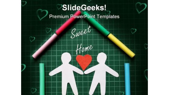 Sweet Home Family PowerPoint Template 0810