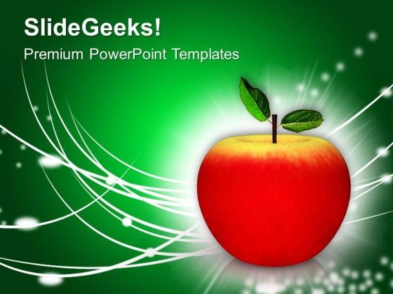 Sweet Juicy Apple Good For Health PowerPoint Templates Ppt Backgrounds For Slides 0413