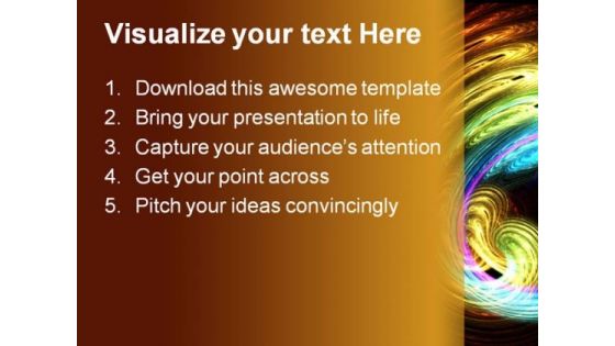 Swirl Beauty Abstract PowerPoint Template 0910