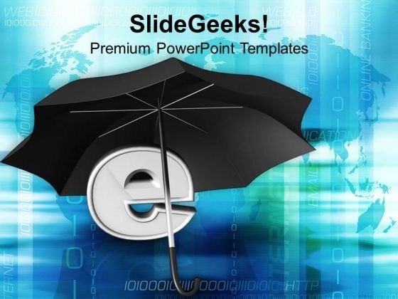 Symbol Of Internet Explorer Under Umbrella PowerPoint Templates Ppt Backgrounds For Slides 0213