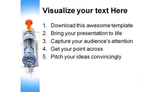 Syringe Medical PowerPoint Template 0610