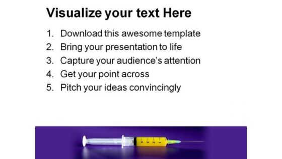 Syringe With Needle Medical PowerPoint Templates And PowerPoint Backgrounds 0211