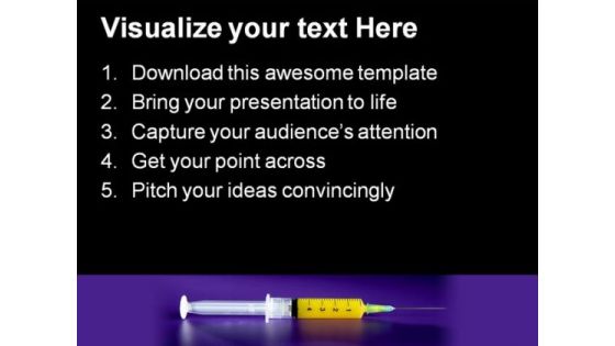 Syringe With Needle Medical PowerPoint Templates And PowerPoint Backgrounds 0211