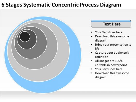 Systematic Concentric Process Diagram Ppt Business Plan Software Comparison PowerPoint Templates