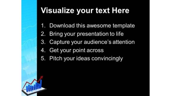 Tablet With Bar Graph Business PowerPoint Templates And PowerPoint Themes 0612