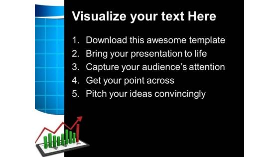 Tablet With Bar Graph Success PowerPoint Templates And PowerPoint Themes 0712