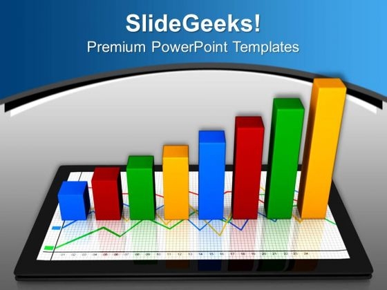 Tablet With Growth Graph Business PowerPoint Templates And PowerPoint Themes 0912