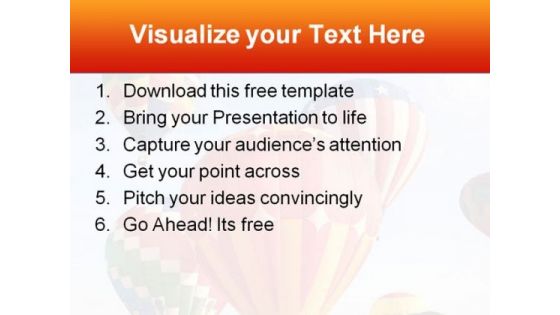 Beautiful Air Balloon PowerPoint Template