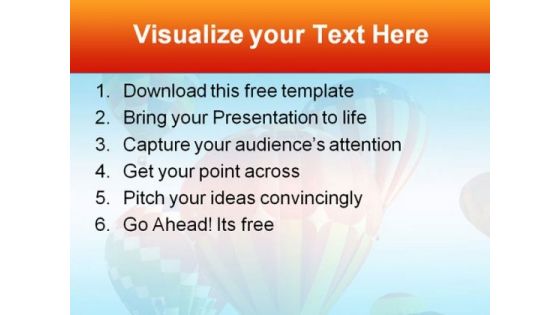 Beautiful Air Balloon PowerPoint Template